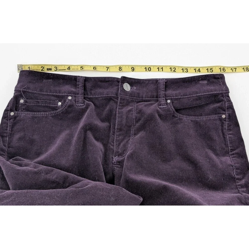 Ann Taylor Signature Plum Straight Leg Mid Rise Corduroy Pants Size 6 30/31
